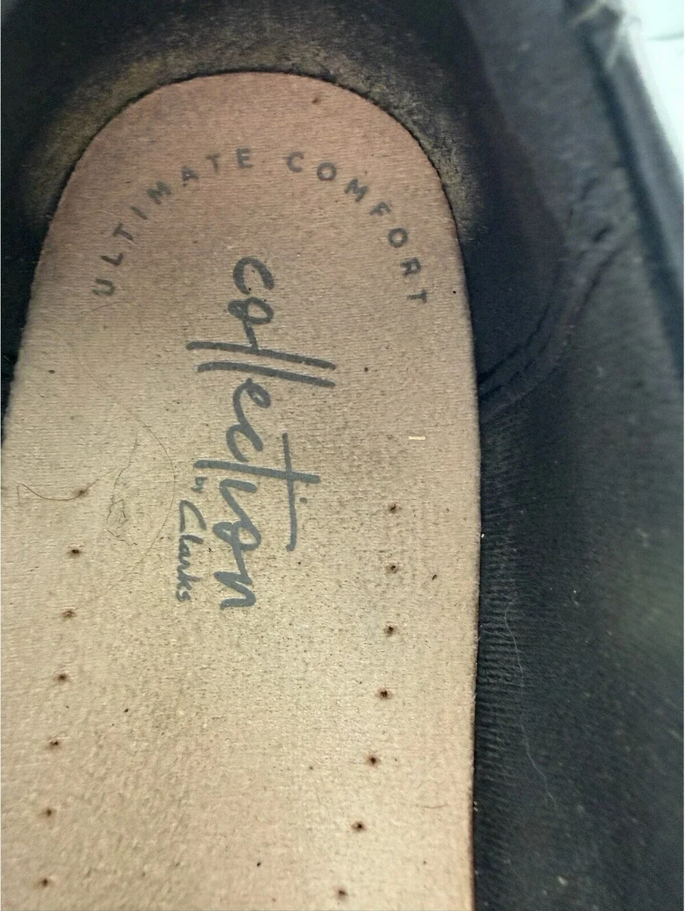 Collection By Clark’s Ladies Slip On Black Loafer Shoes Size 6.5